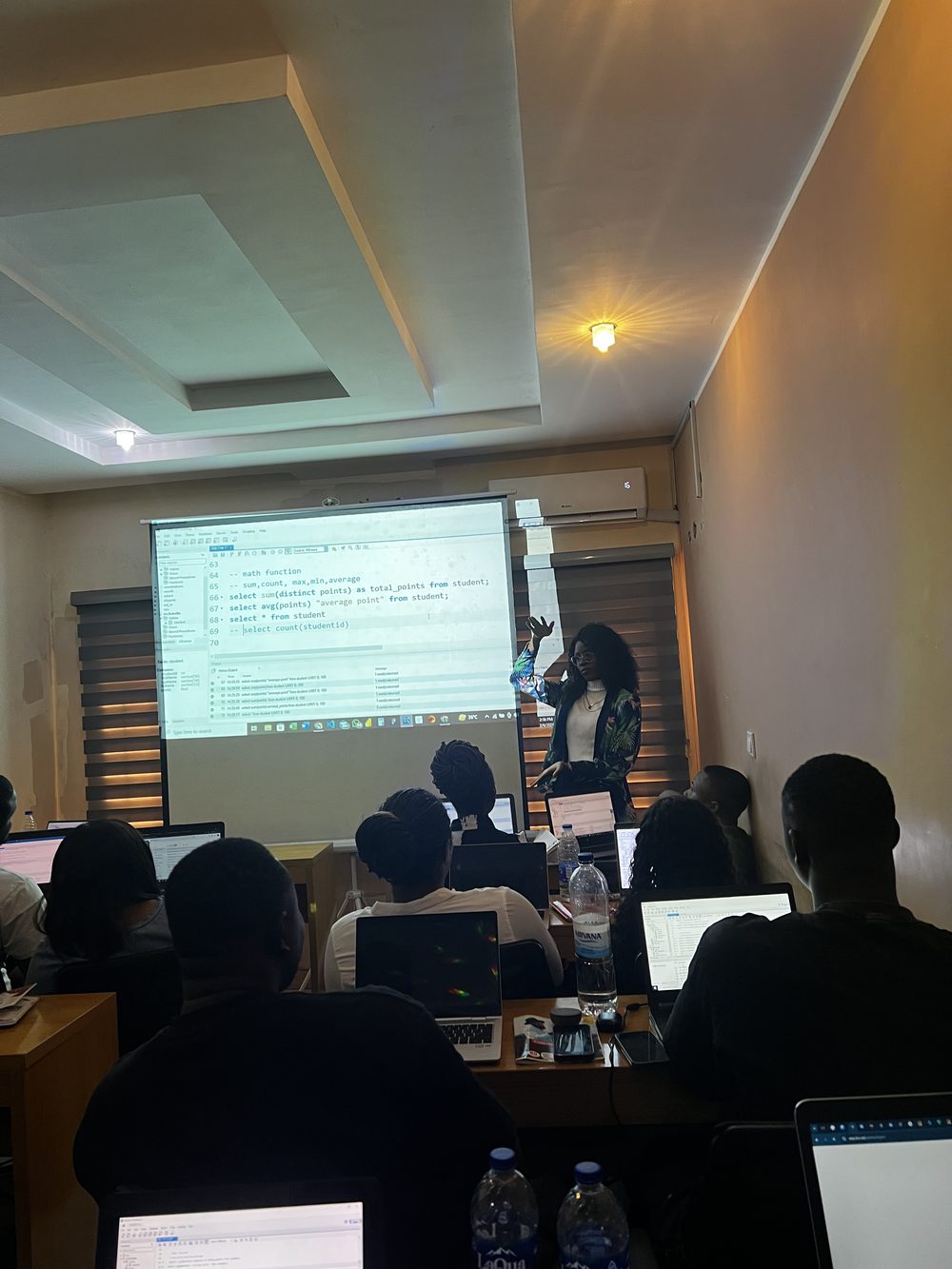 A class session in progress